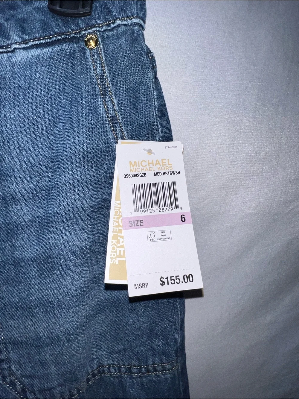 Michael Kors Wide-Leg Flare Jeans in Dark Blue Denim